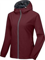 Jakèt Windbreaker gòlf ki lejè rèspirant pou kous pou fanm ak kapo Vant pou repouse dlo UPF50 plis