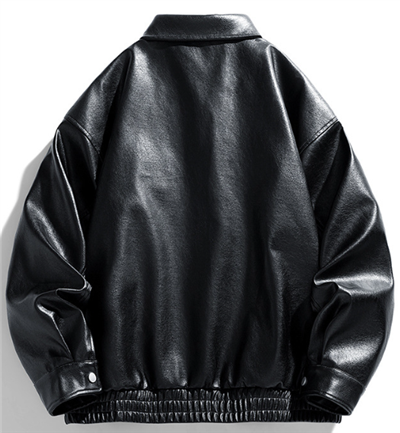 Black leather jackets back