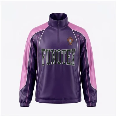 Mwatye-zip pou Gason Briyan Piping Track Jacket Pullover